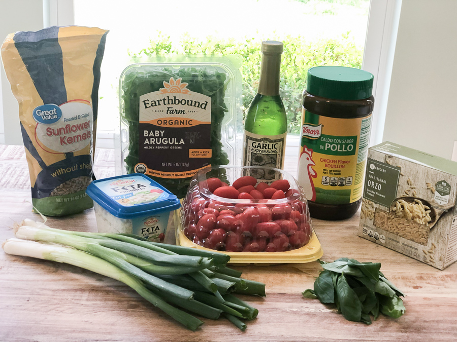 Ingredients for Healthy Orzo Pasta Salad