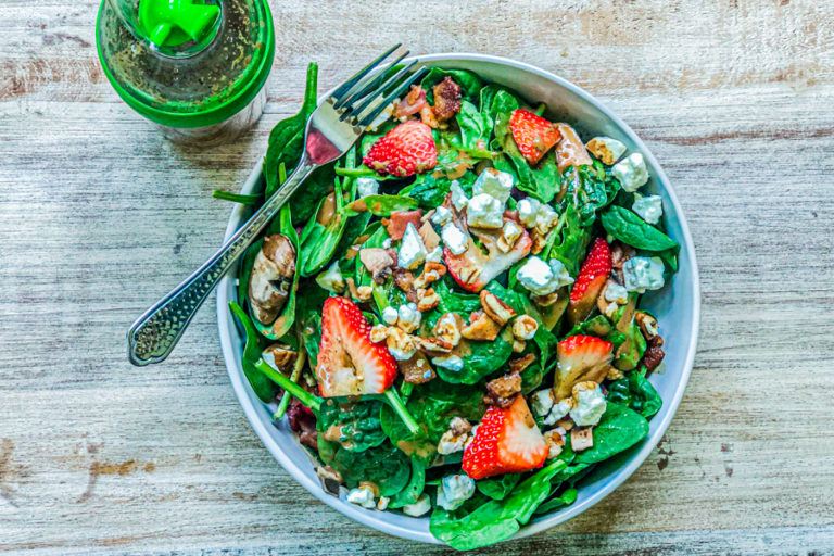 Spinach Walnut Feta Salad — Whole 30